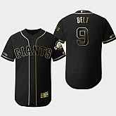 Giants 9 Brandon Belt Black Gold Flexbase Jersey Dzhi,baseball caps,new era cap wholesale,wholesale hats